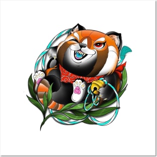 red panda Posters and Art